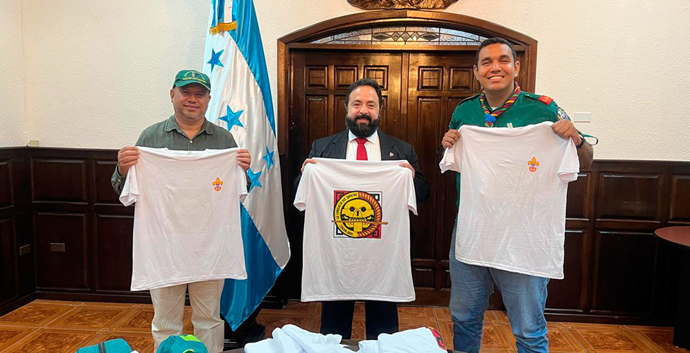 Presidente del CN dona insumos a Asociación Scout para torneo “Aro Maya 2024”