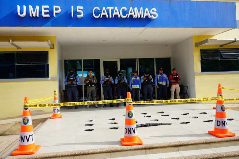 La Policía Nacional Confirma Decomiso de Armas en Olancho