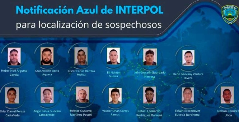 Interpol emite notificación azul por asesinato de cinco policías en Corinto